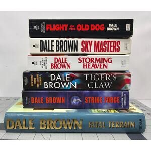 Dale Brown Lot of 6 Paperback Books Military Novels Best Selling Author 1990's